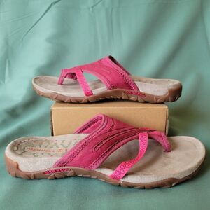 Merrell Terran Post Pink Thong Sandals Slides Women's Size 7 Select Grip Walking